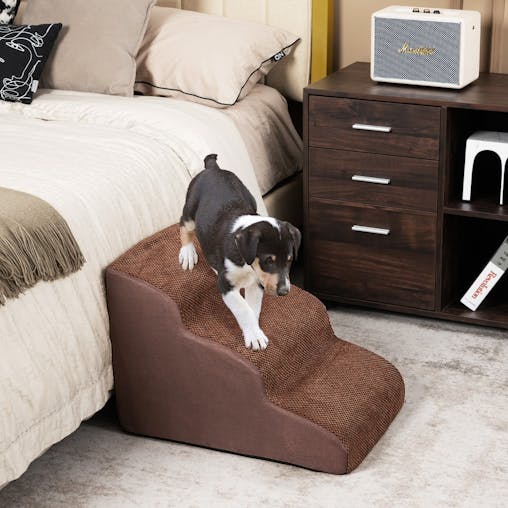 NNECW Non-Slip Dog Steps with High-Density Sponge for Small & Old Dogs