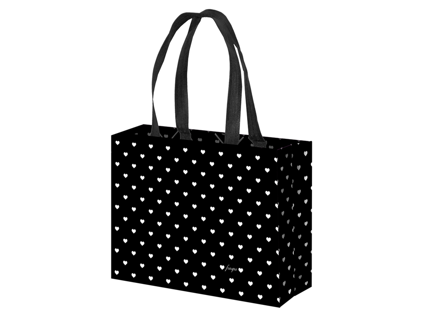 Torba zakupowa Romantic 25x34 cm czarna