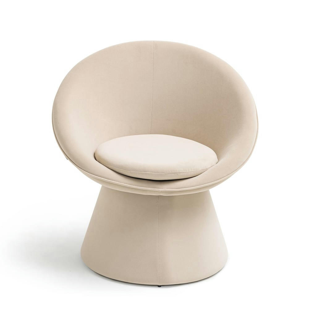 MEI - Fauteuil en velours beige