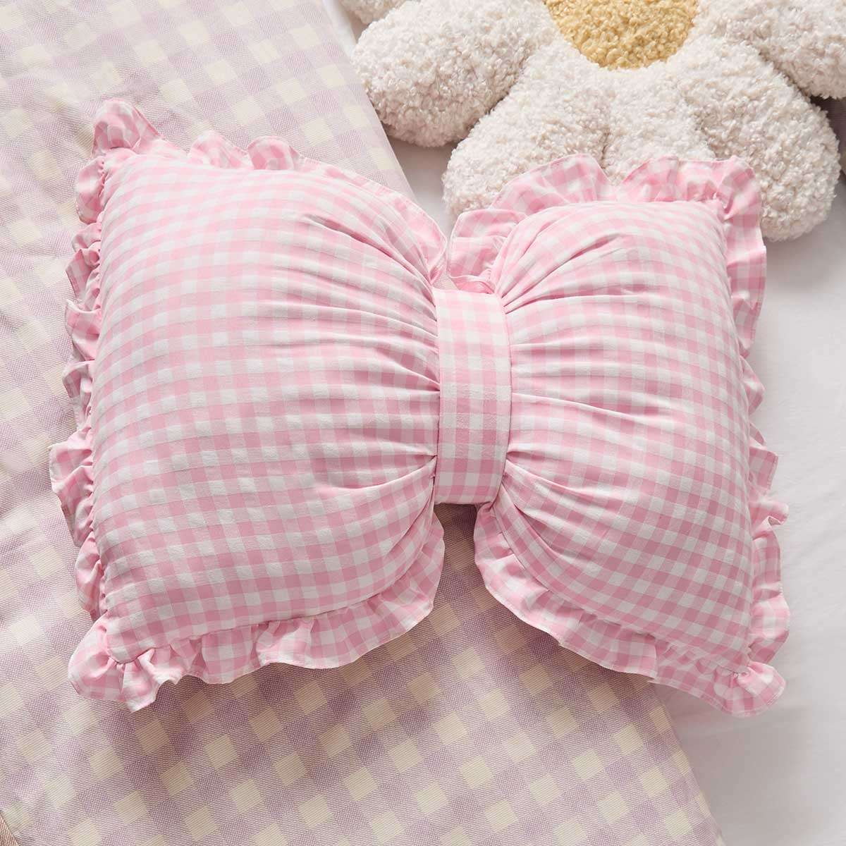 Bow Cushion Large - Pink