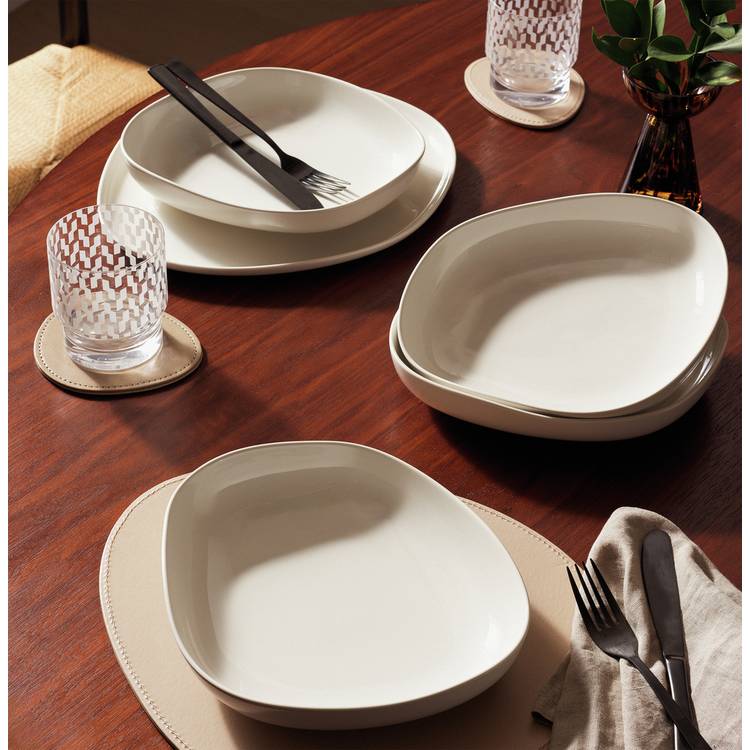 Habitat x Scion 4 Piece Stoneware Pasta Bowls - White