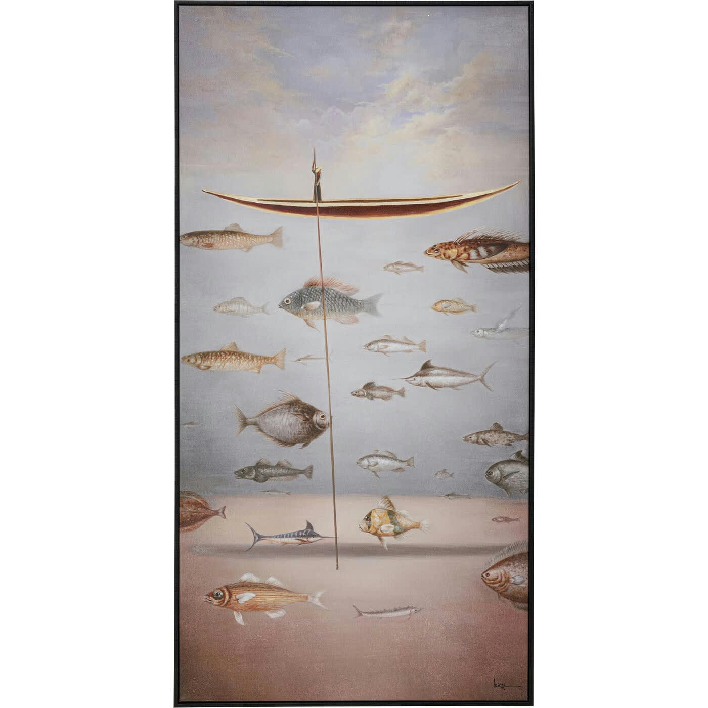 GONDOLIER - Peinture gondolier poissons 60x120cm Kare Design