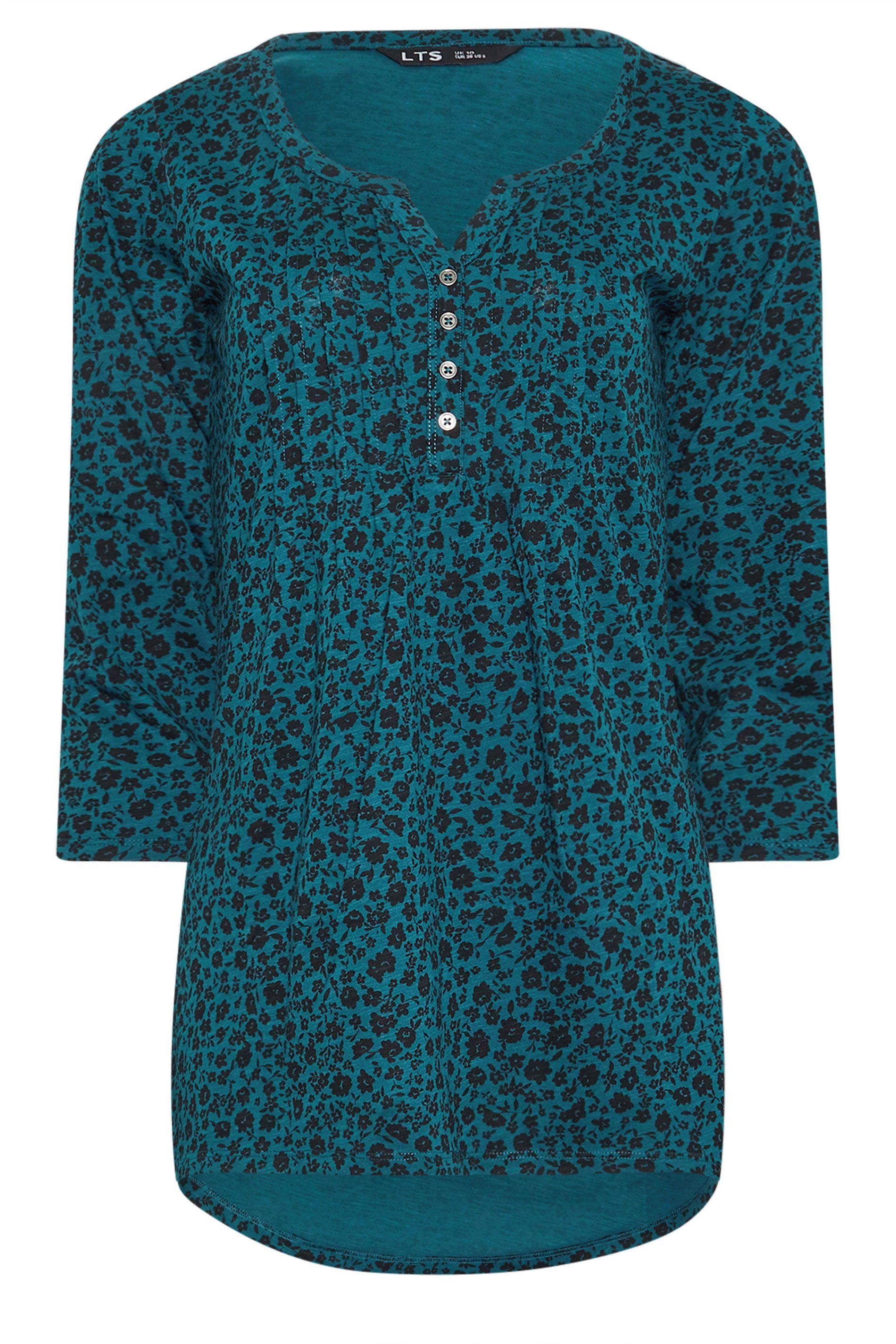 Long Tall Sally Tall Floral Henley Top