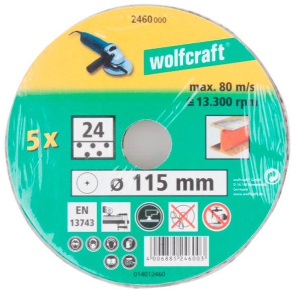 Fiberschleifscheiben, Ø 115 mm, 5 Stück