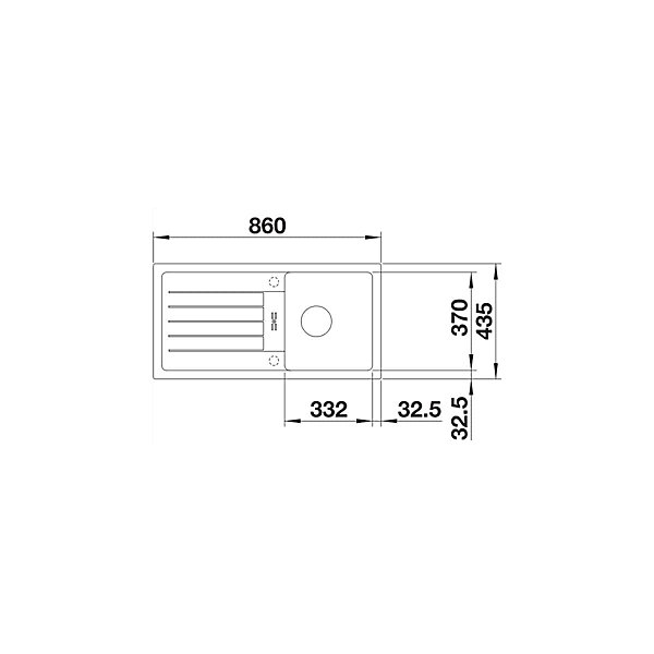 Evier Blanco Favum 45S Silgranit - CAFE