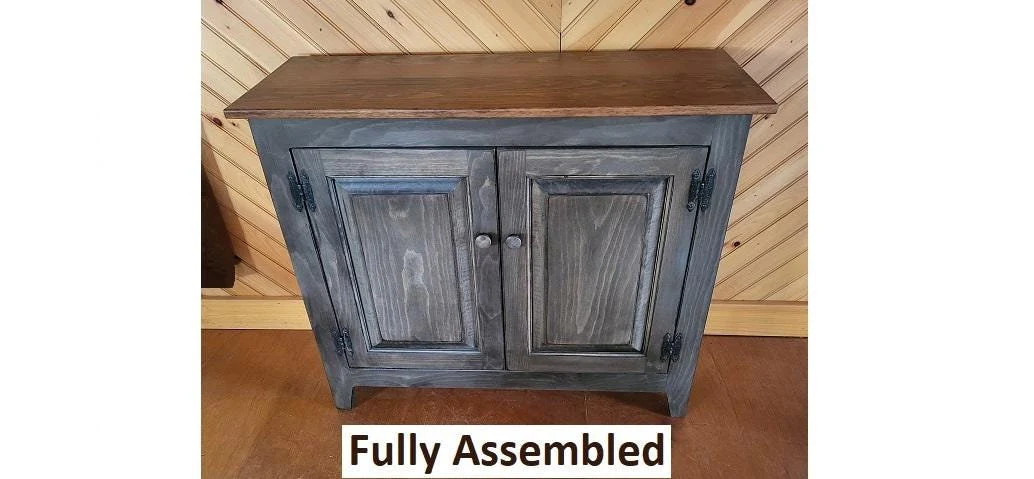 2 Door Cabinet - Amish Furniture - TV Stand - Primitive - Storage - TV Cabinet - Amish Handmade - Multipurpose Cabinet - Rustic- Case Goods
