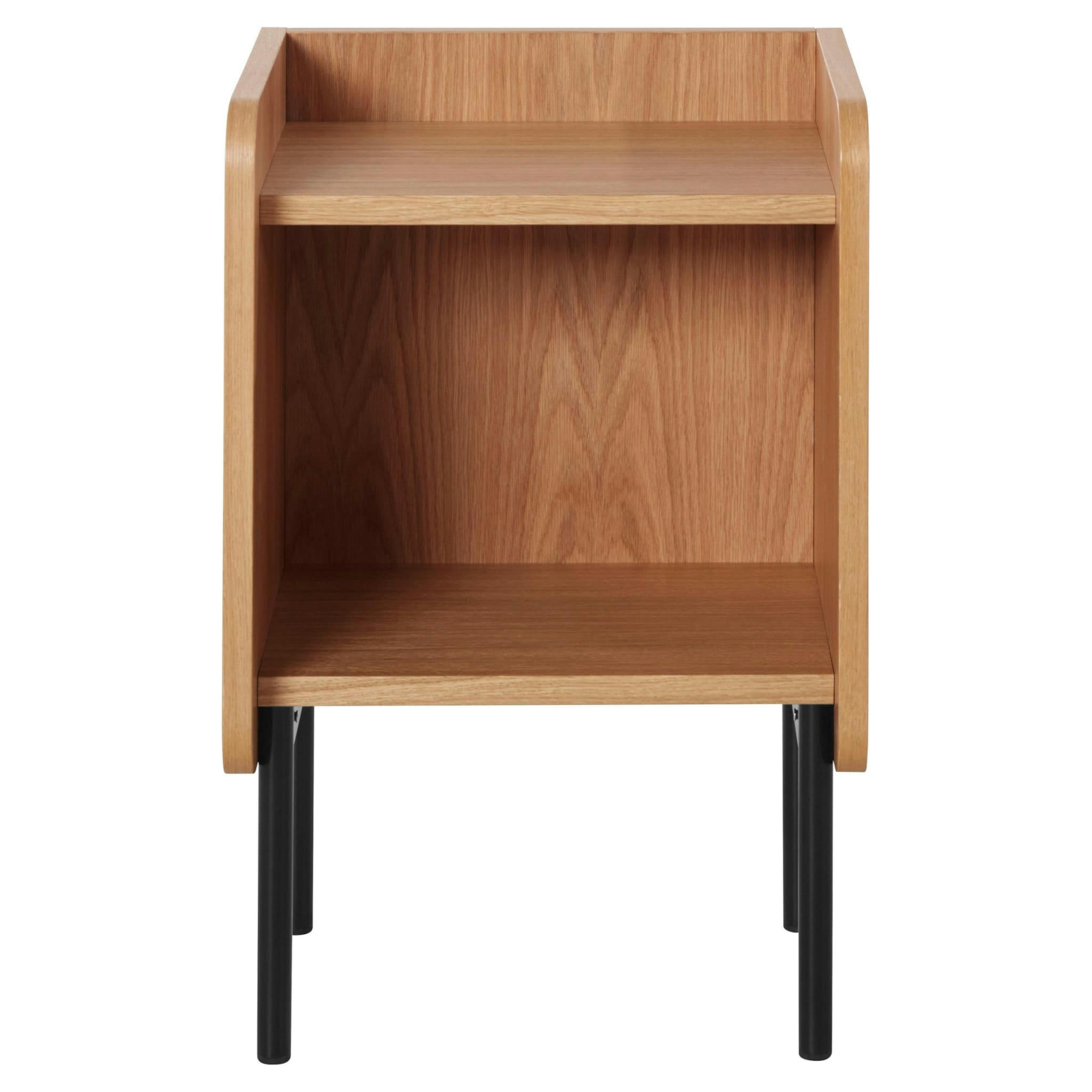 - Chevet scandinave avec 1 niche et pieds en métal noir