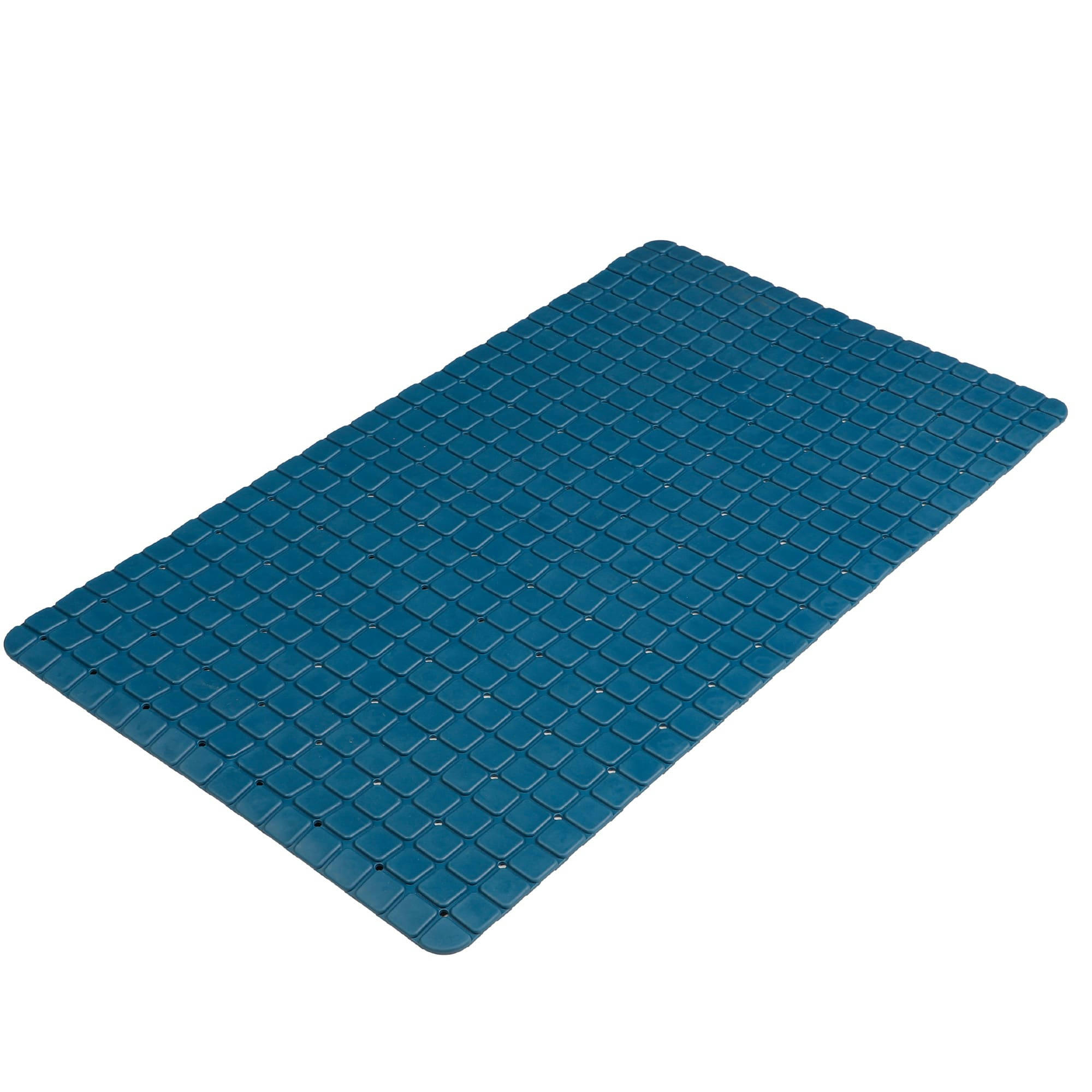 - Tapis fond de baignoire antidérapant PVC bleu mosaic