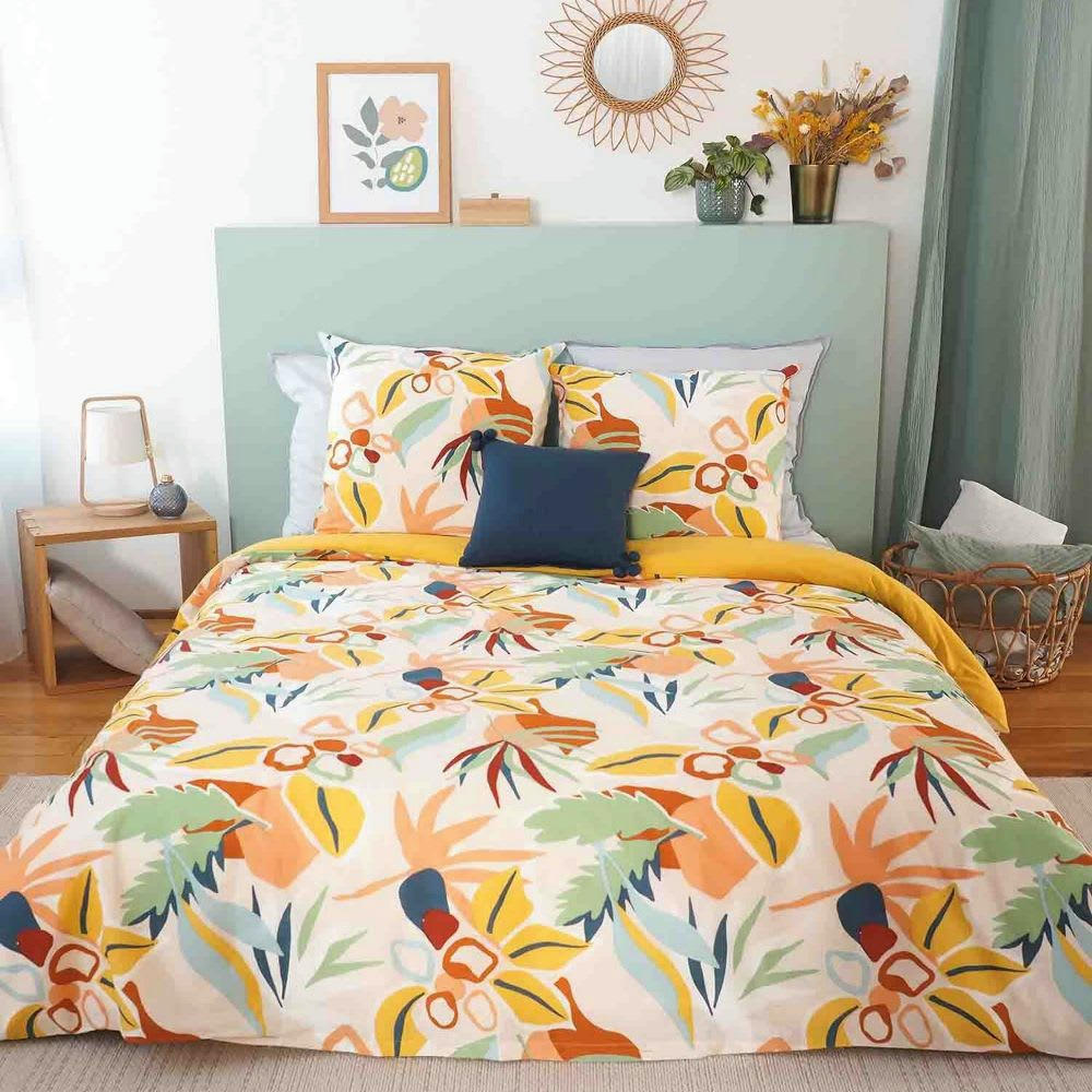 LUCIA - Parure de lit 2 places coton à motifs 220x240 cm