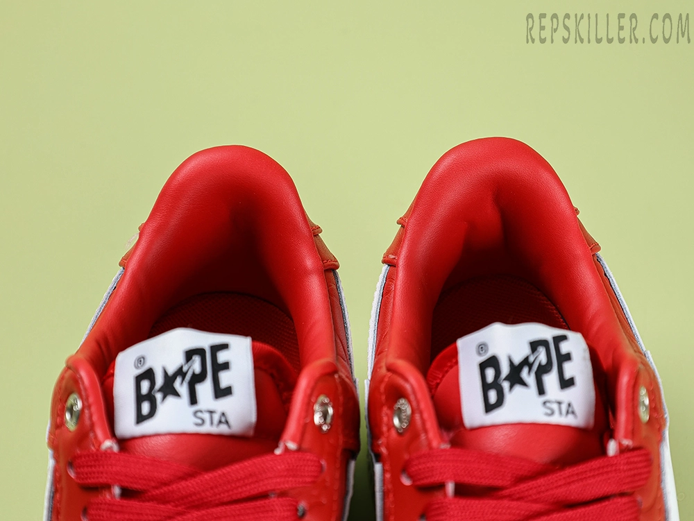 A BATHING APE BapeSta M1 Red Low Sneakers