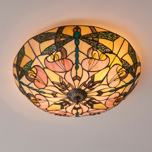 Plafon ASHTON ważki brązowy 2xE27x20W wym:15x45x45cm IP20 Tiffany
