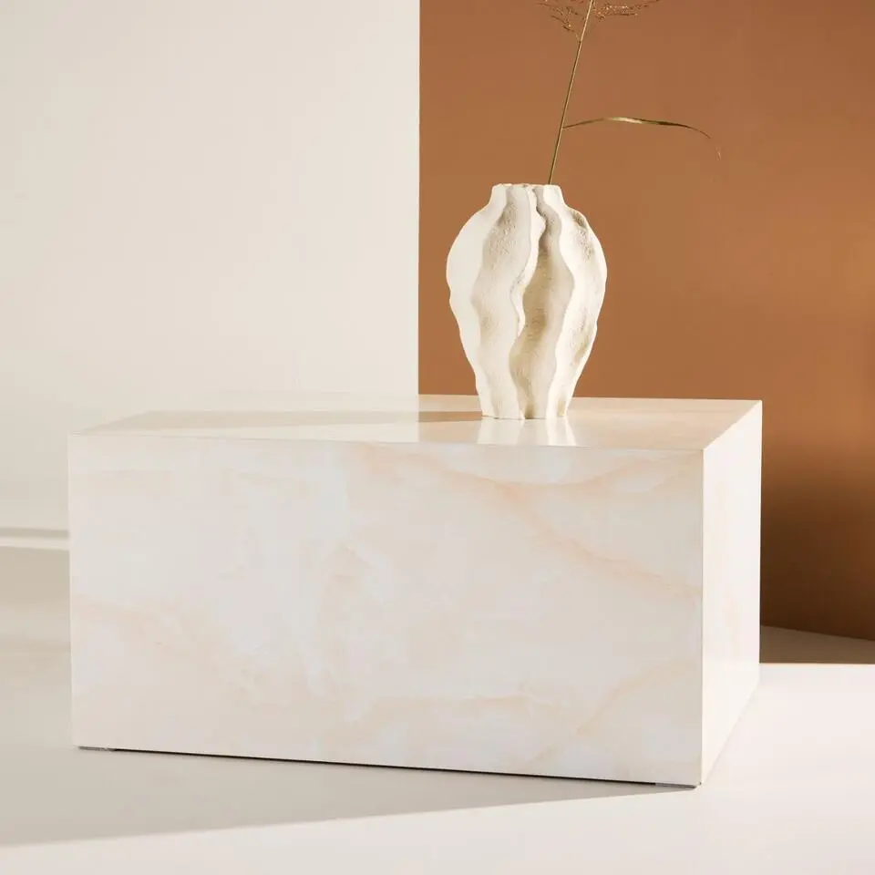 Salontafel Rechthoek - Beige MDF - 80x60x40cm - York