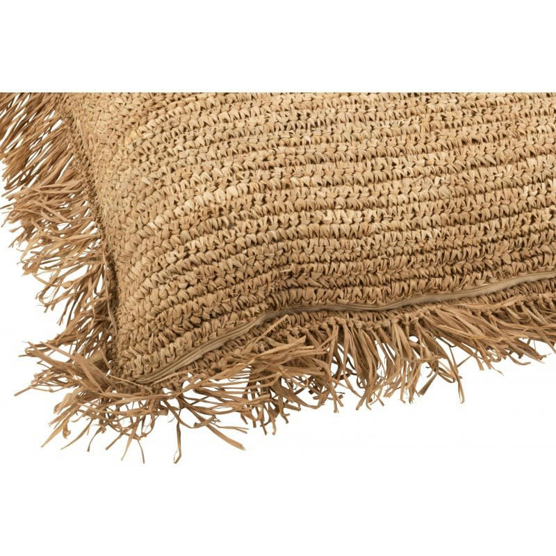 RAPHIA - Coussin carré raphia naturel 88x88cm