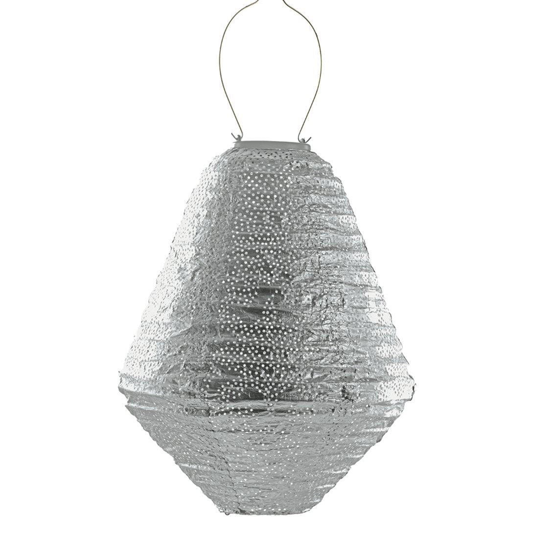 Lumiz solar lampion - marrakesh can - 30 cm - zilver