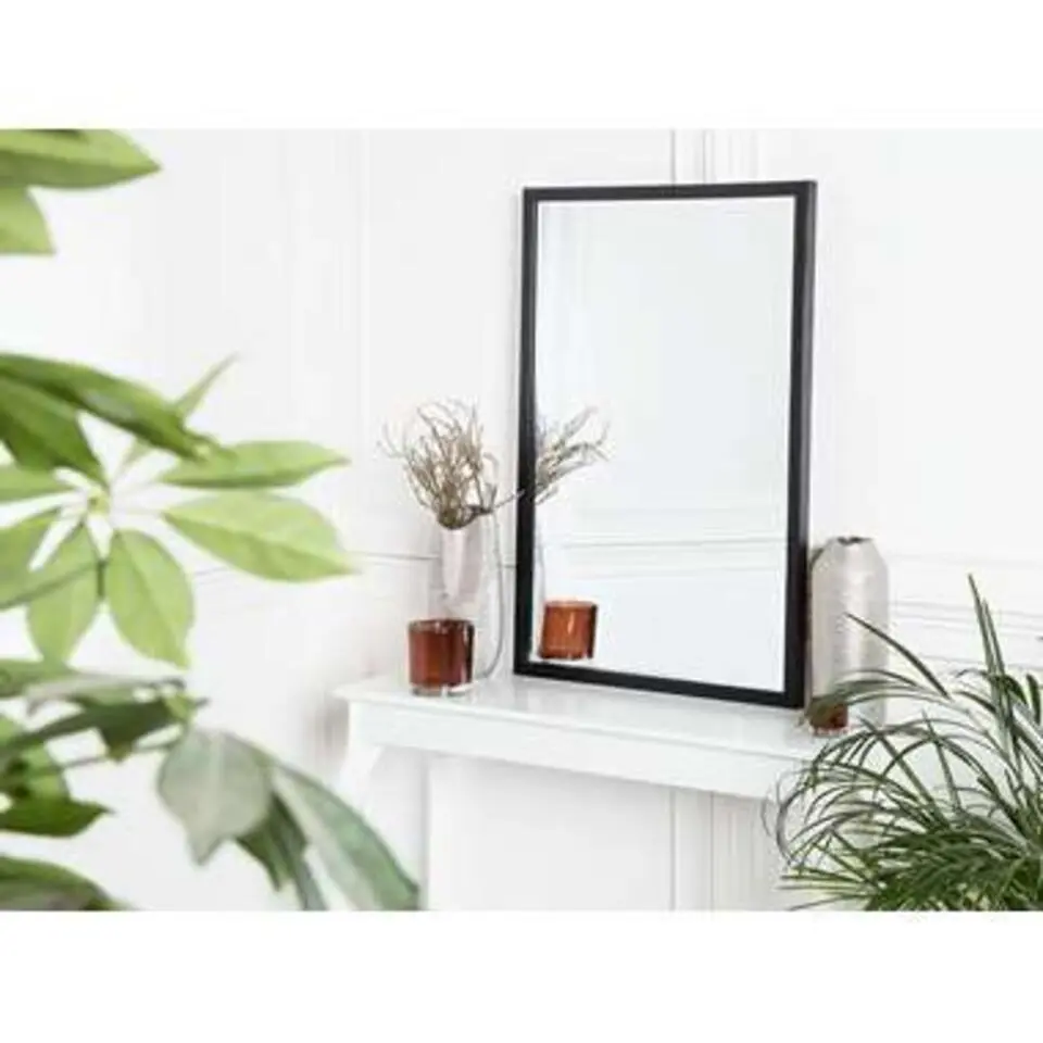 MORLAIX - Wandspiegel - Zwart - Synthetisch materiaal