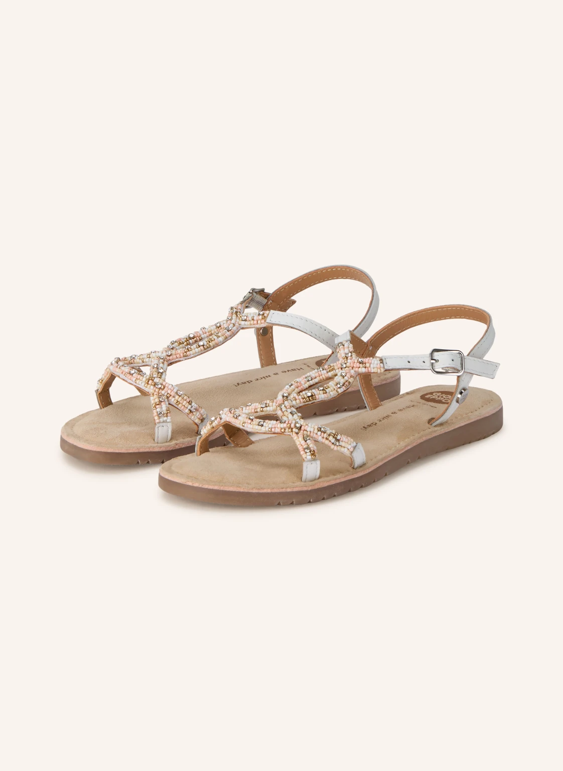 GIOSEPPO Sandalen BARAGOI mit Schmuckperlen