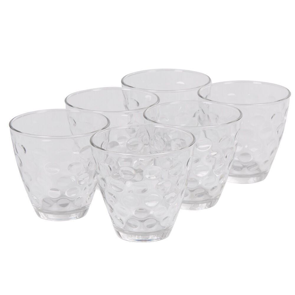 Verre bas Bormioli Rocco Dots x6 verre transparent relief