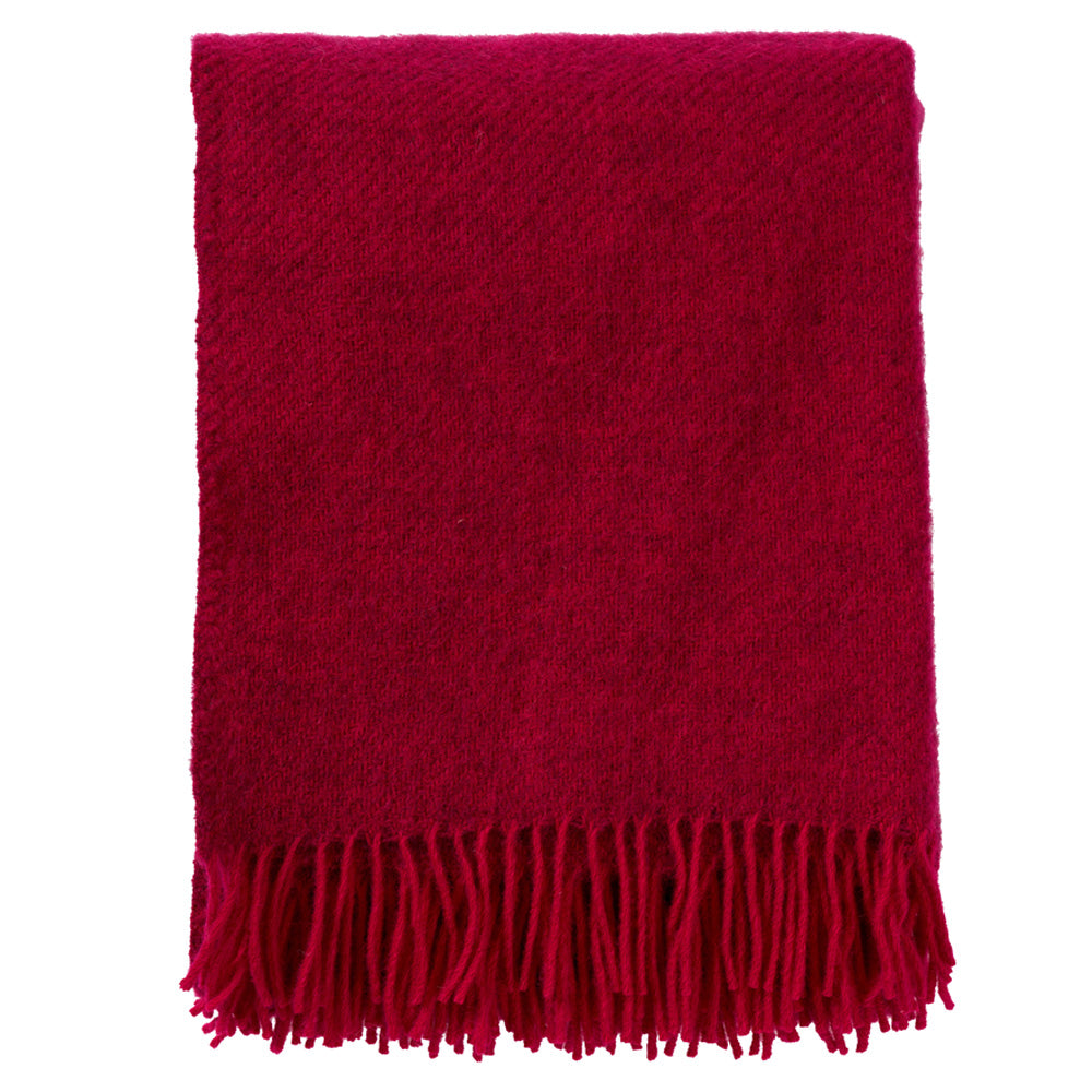 Klippan 100% wollen deken - Gotland - cerise- 130x200cm