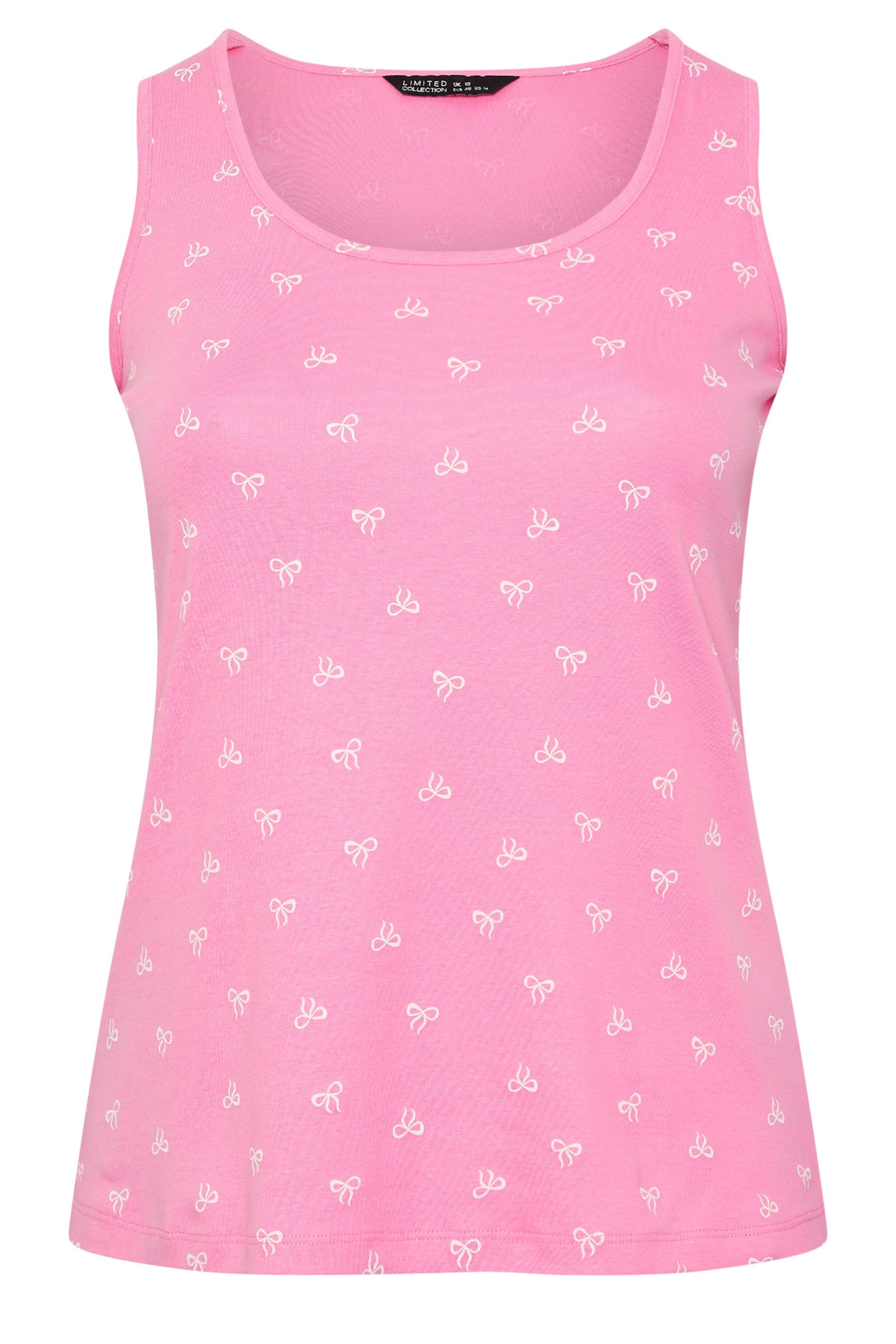 Yours Bow Ribbed Vest Top