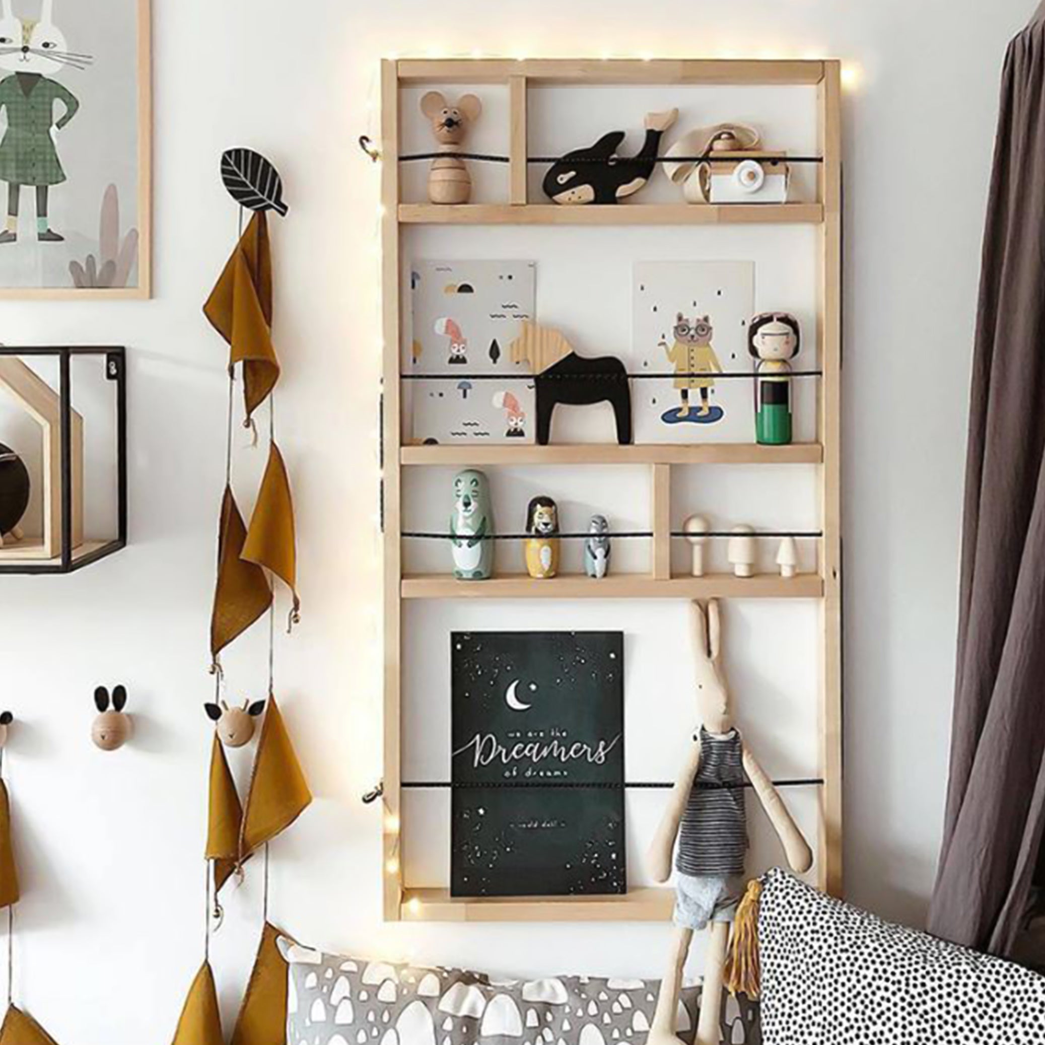 QUVIO Wandrek - 60 x 42 cm - Hout