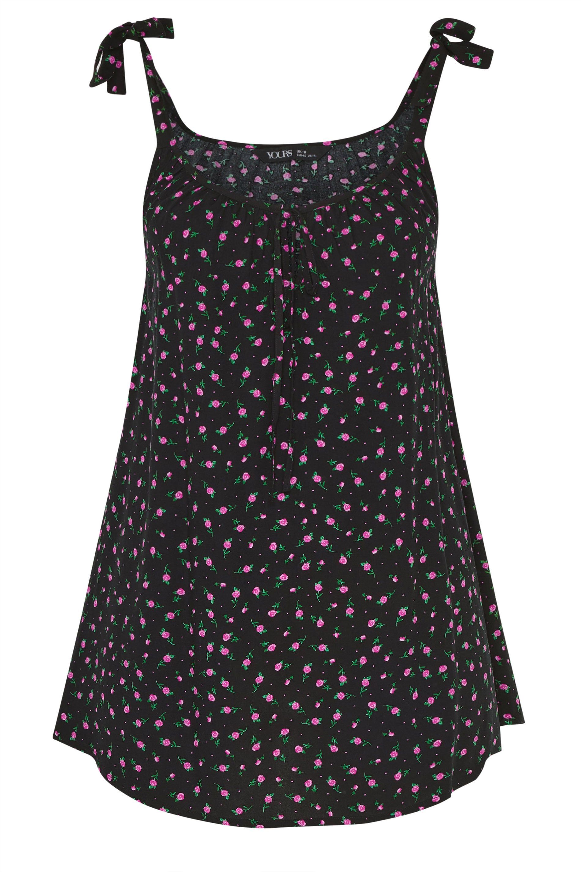 Yours Ditsy Floral Vest Top