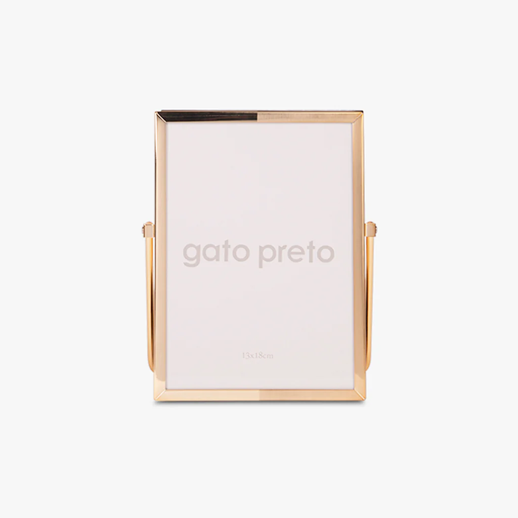 Moldura Tons Dourado com Pé 13x18 SHINY & BRUSHED