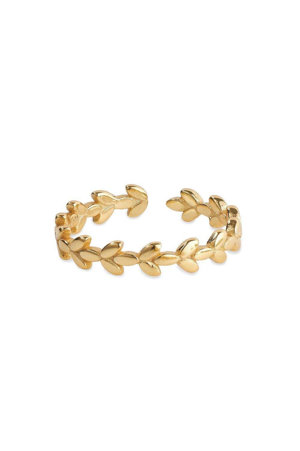 Elk & Bloom 14K Gold Leaf Ring