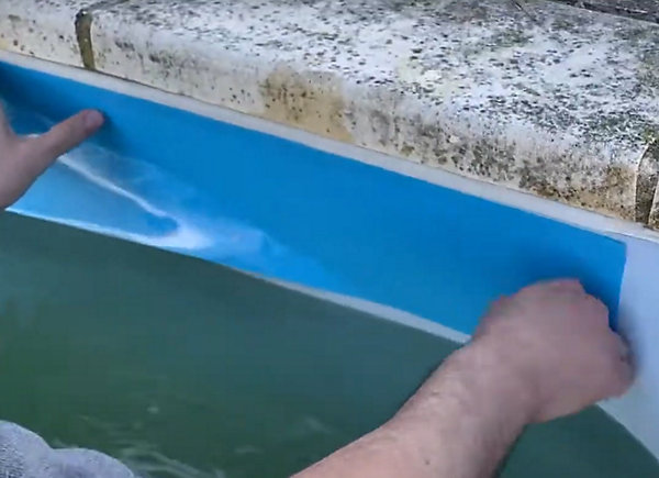 ISI'PROTECT RéNOVATION - SABLE - Film de Protection adhésif pour ligne d'eau de piscine - Plastique - Longueur 25m - POOLCO