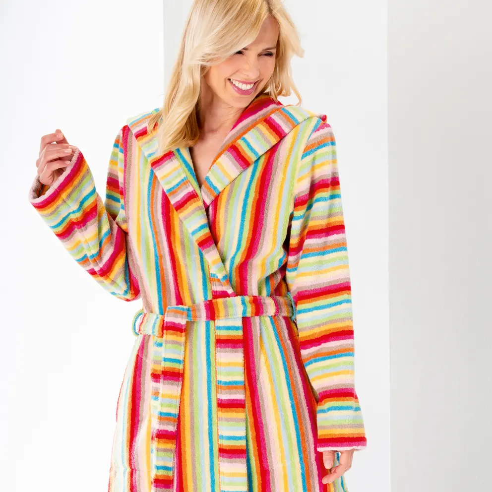 Kapuzenbademantel Lifestyle-Stripes