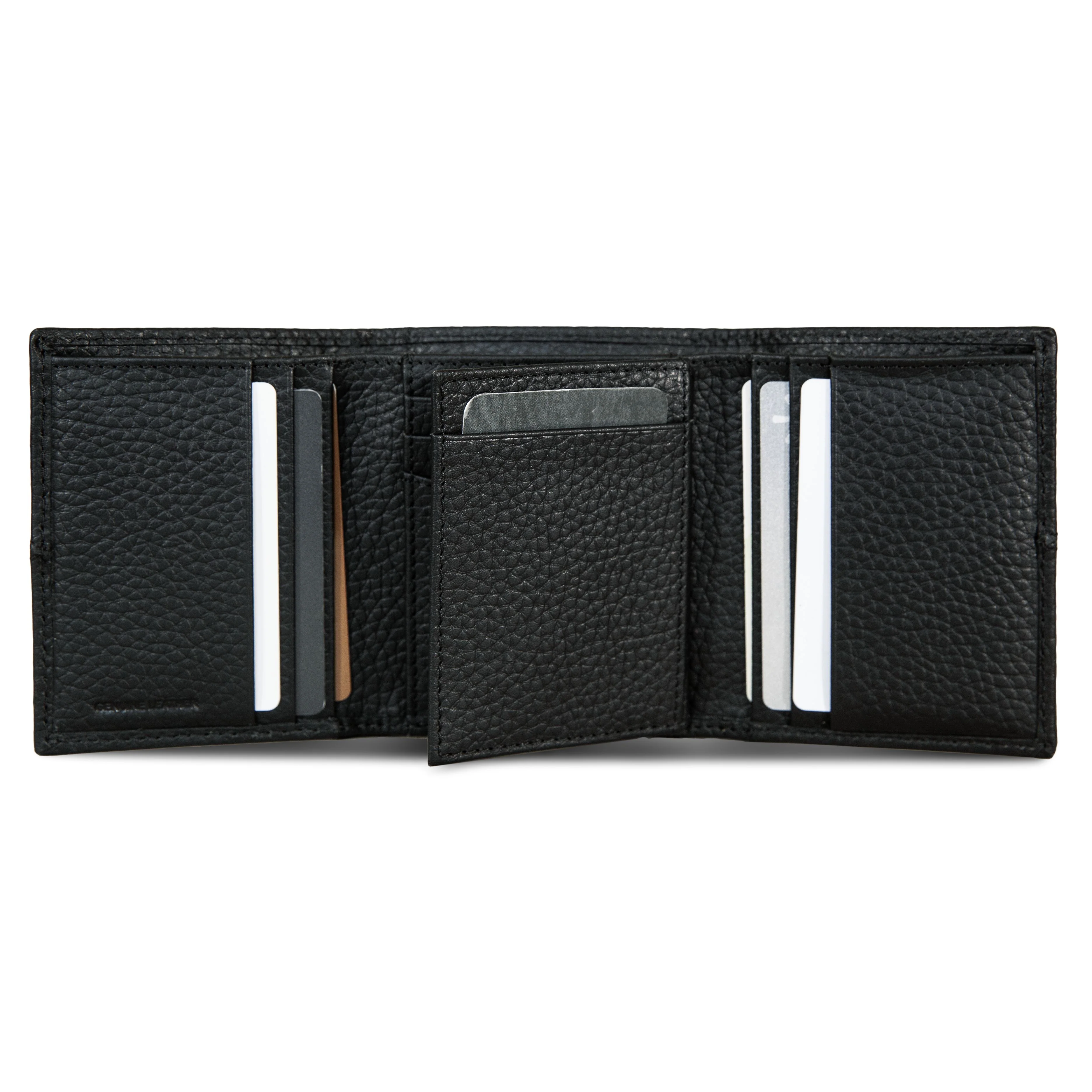 Extra Capacity Rugged Leather Trifold With Flip Id