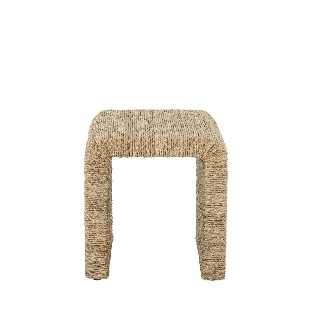 KIEN - Tabouret en jacinthe d'eau tressé naturel