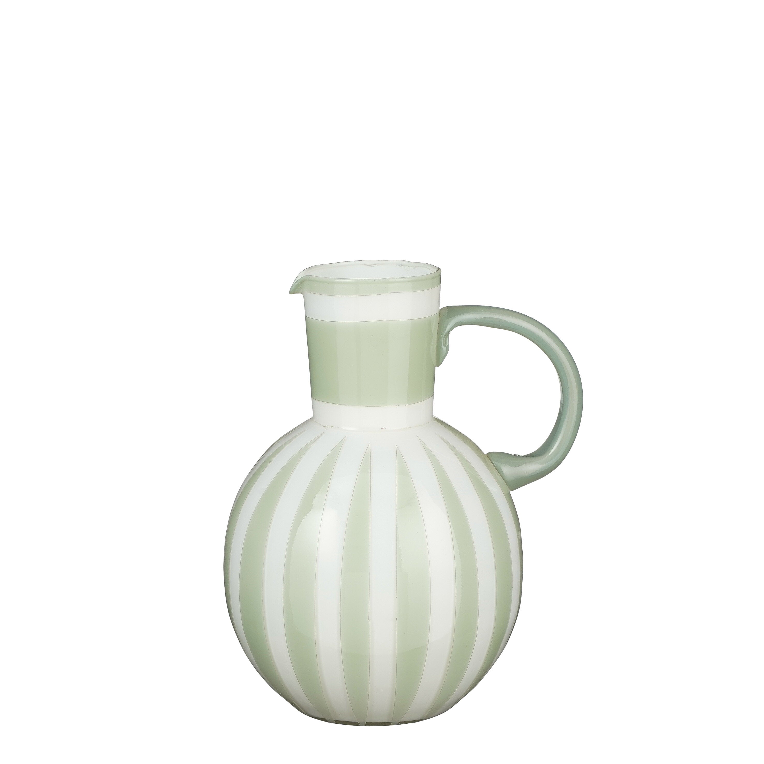 Mica Decorations Bazaar Vaas - H21 x Ø18 cm - Glas - Lichtgroen
