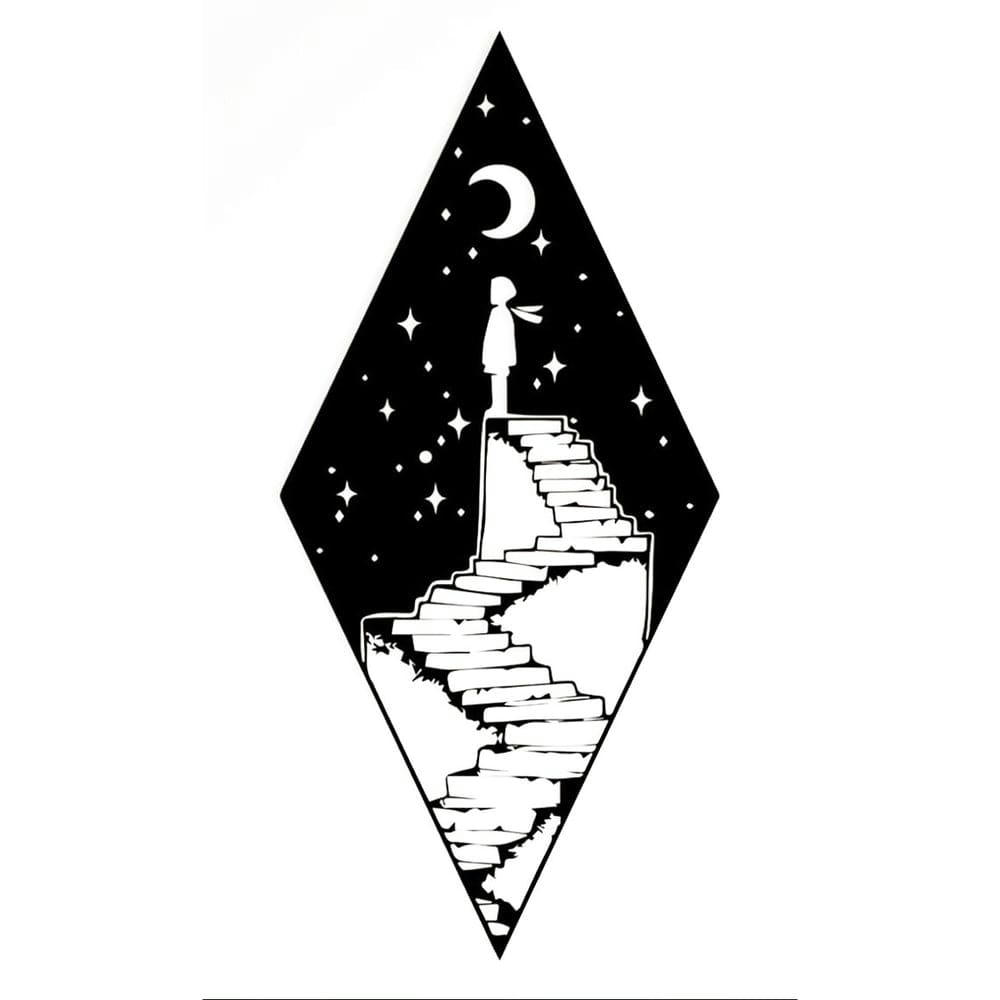 - Décoration murale petit prince en métal noir 21x45 cm