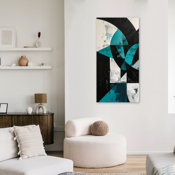 Obraz do salonu sypialni biura, Geometryczne kształty abstrakcja 40x80