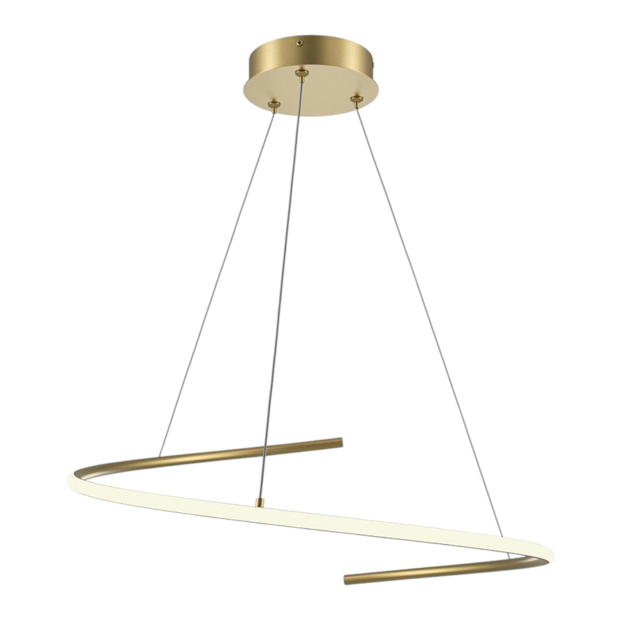 Suspension LED design - ruban doré style minimaliste AVA