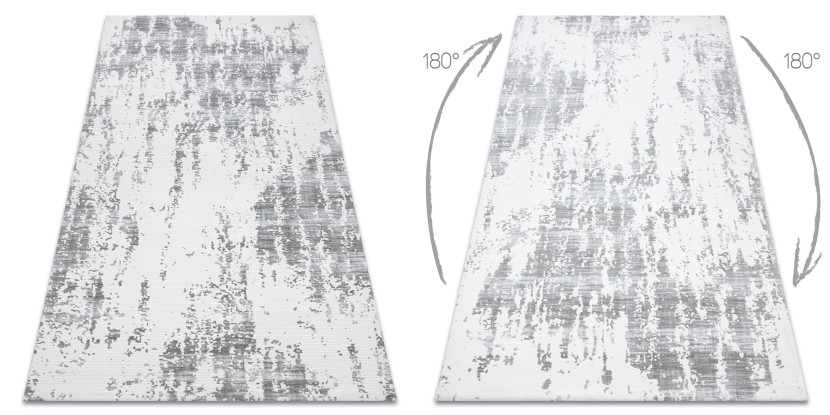 Dywan AKRYL USKUP Beton 9484 kość słoniowa / szary 80x300 cm