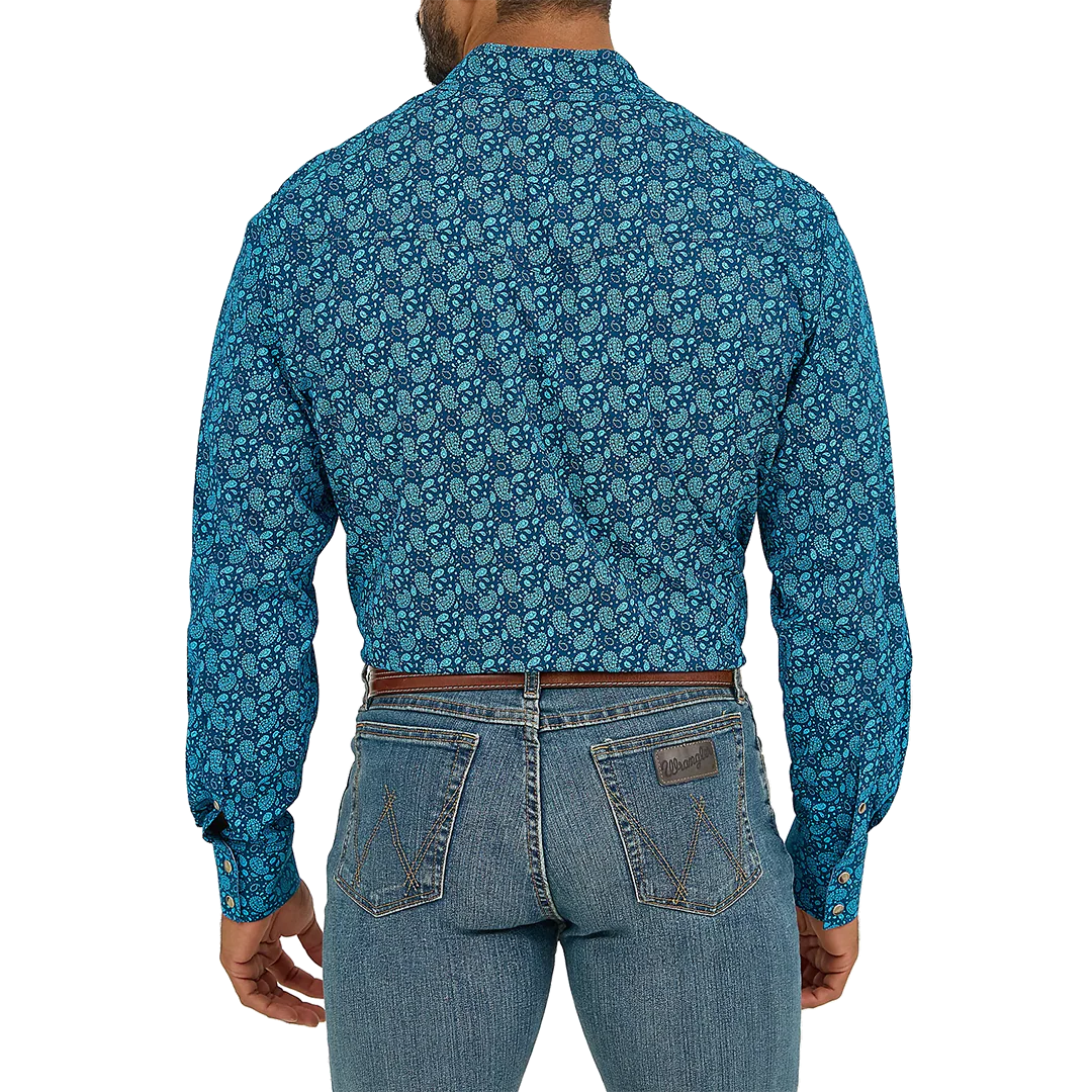 Мужская рубашка Wrangler 20X Competition Advanced Comfort с длинными рукавами и застежкой на кнопках