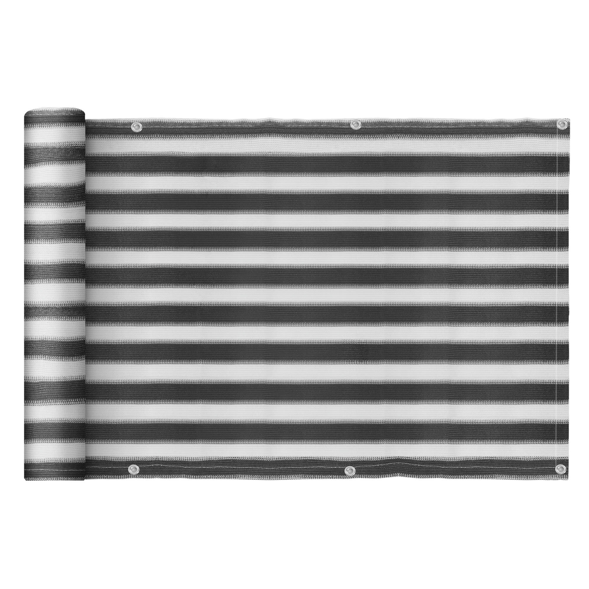 - Lot de 2 brise-vue renforcés occultants bicolore rayé