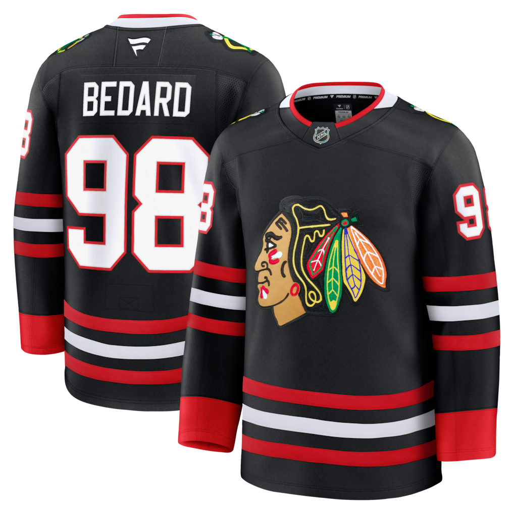 Connor Bedard Chicago Blackhawks Alternate Premium Jersey - Black