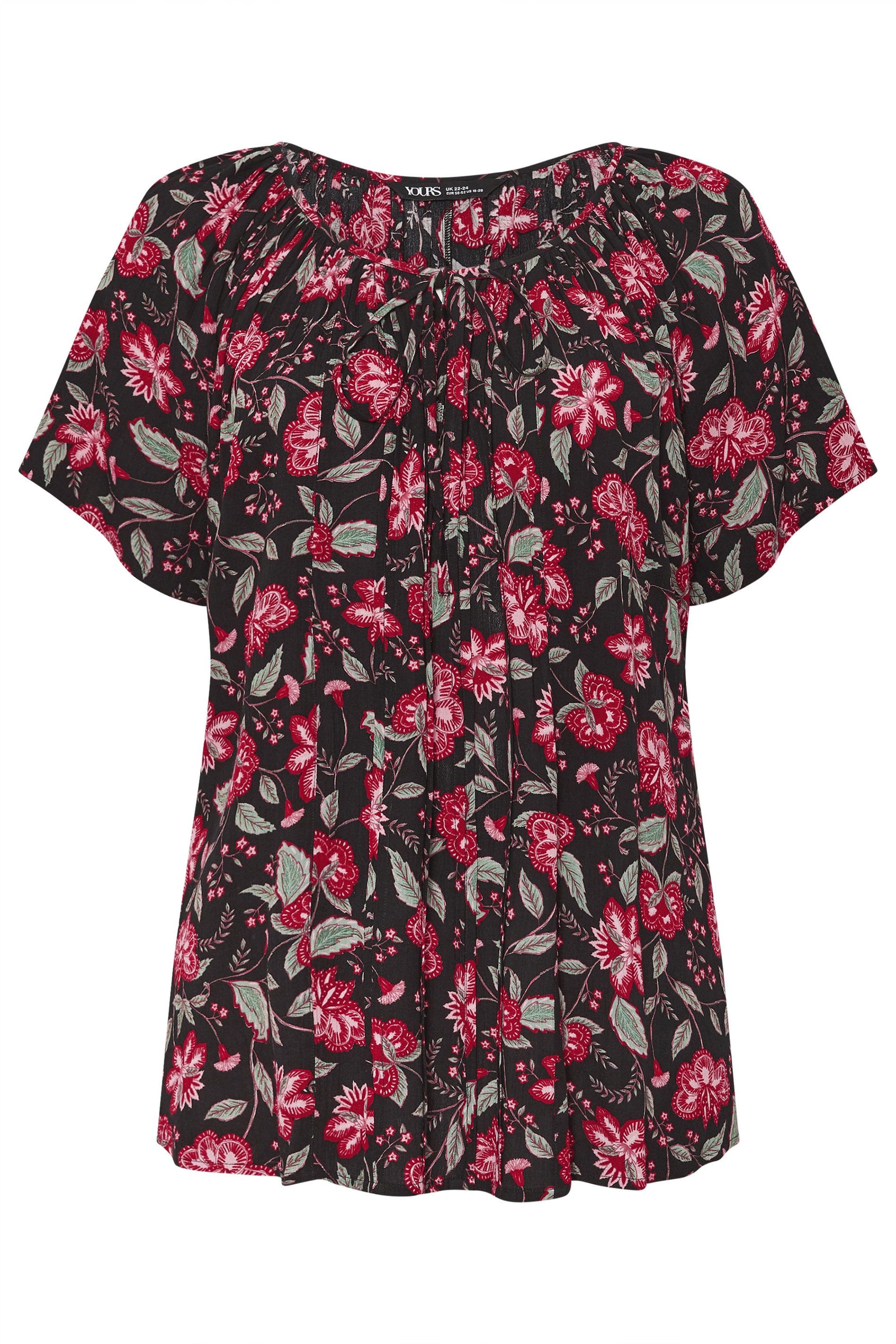 Yours Floral Pintuck Blouse