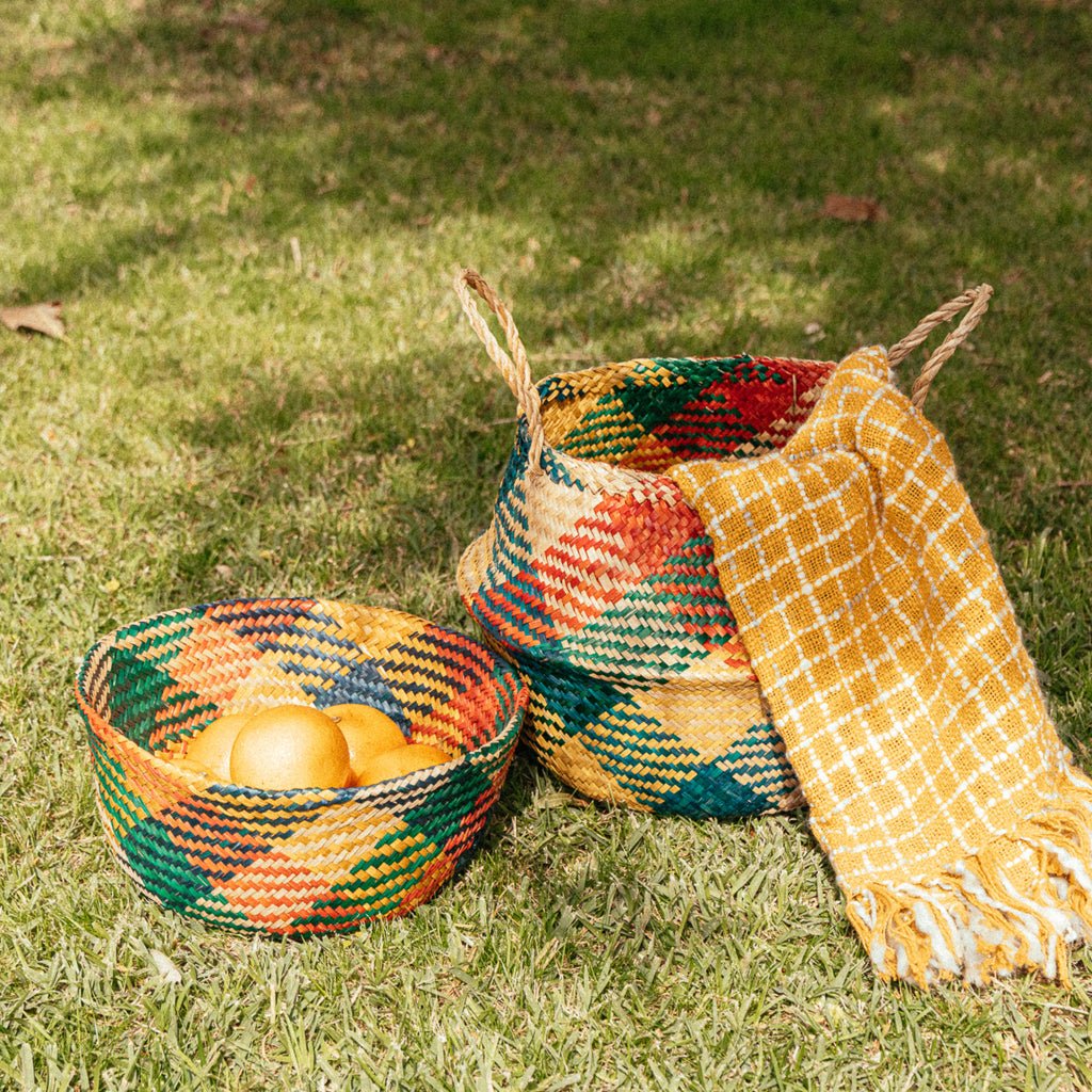 Cesto Seagrass Multicolorido Grande BASSAC