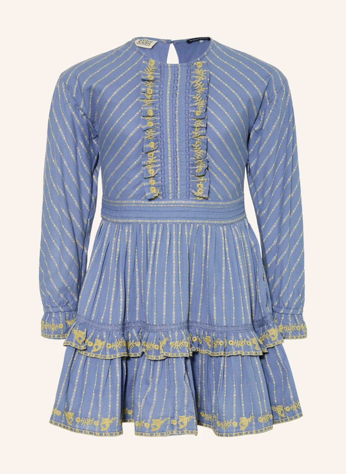 SCOTCH & SODA Kleid mit Rüschen und Glitzergarn