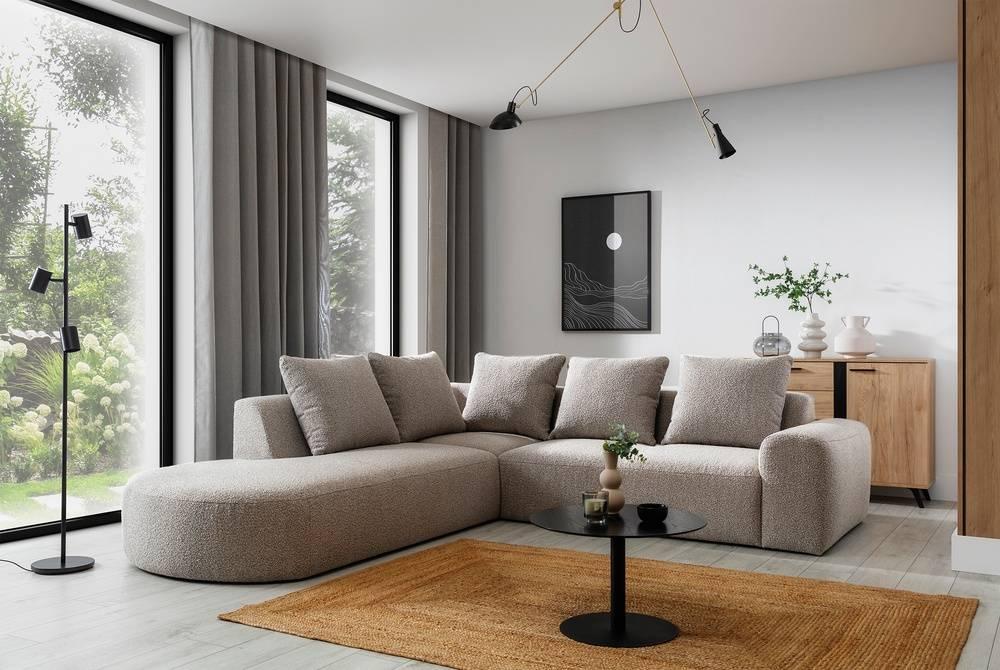 Hoekbank Monteri links bouclé