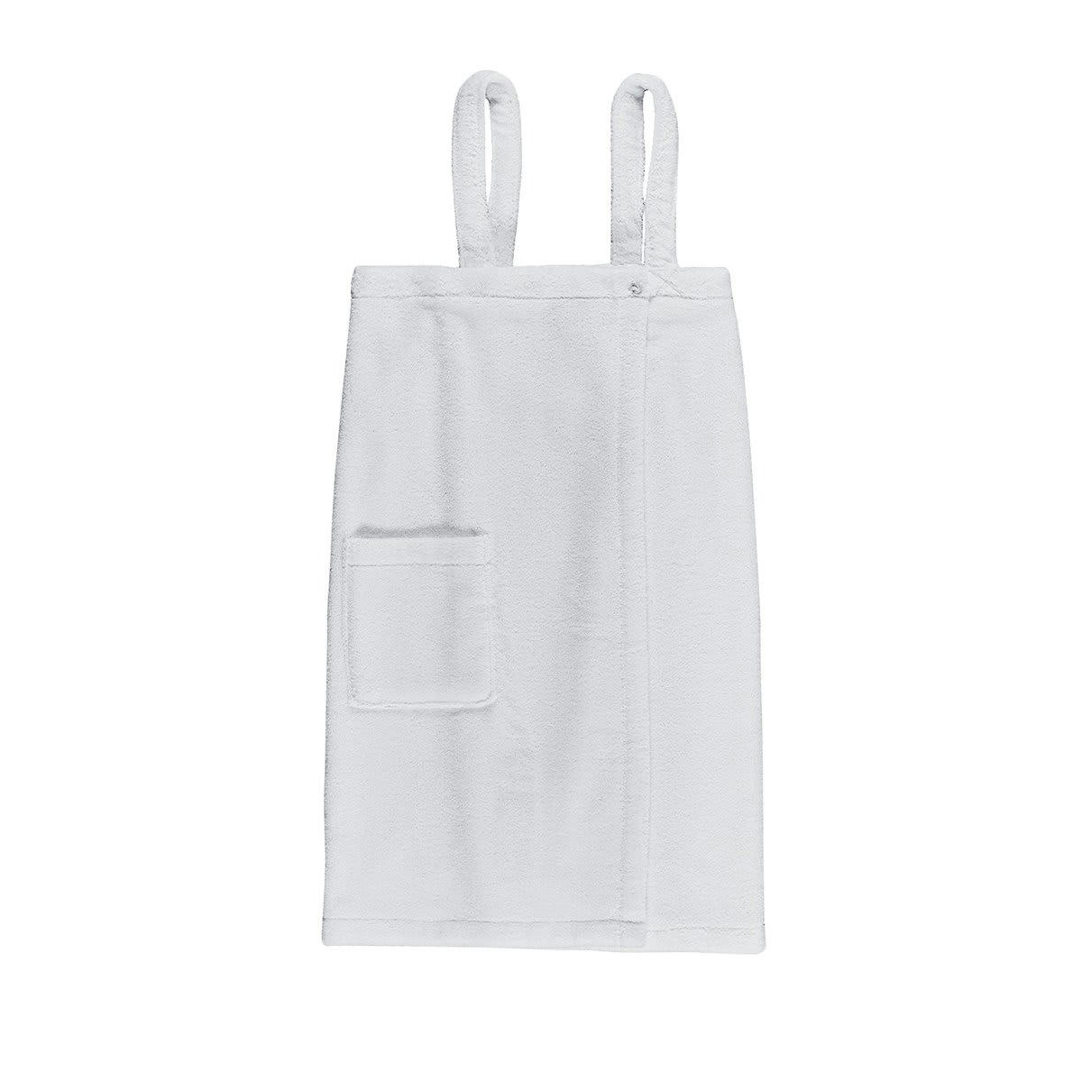 SENSOFT - Robe de bain en coton à bretelles 450gr/m² Blanc S/M