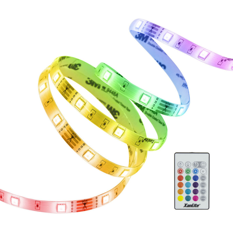 Ruban LED RGB animé IP65 5 m 6 W XANLITE