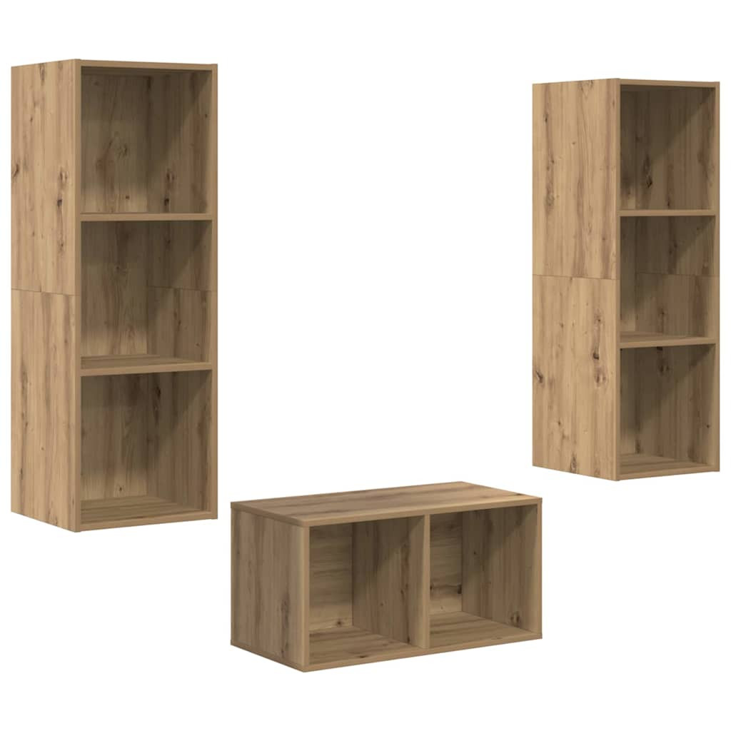 Zestaw szafek RTV dąb artisan 37 x 37 x 107 cm
