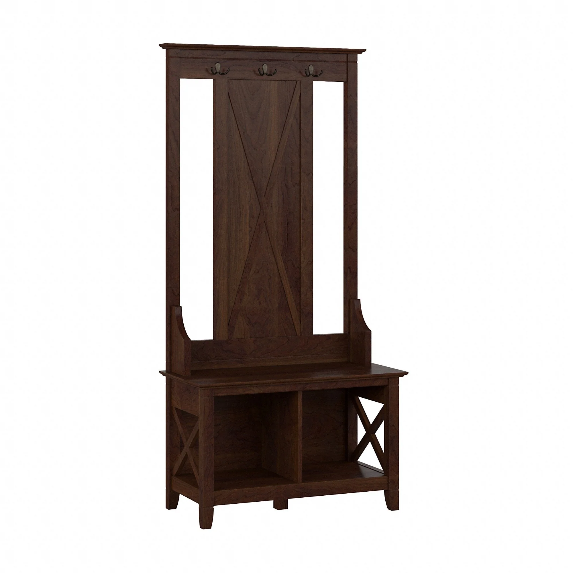 Key West Hall Tree with Shoe Storage Bench by Bush Furniture