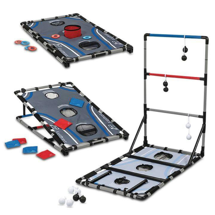 Outbound Portable All-Weather 3-in-1 Tailgate Combo Game with Play Accessories, All Ages