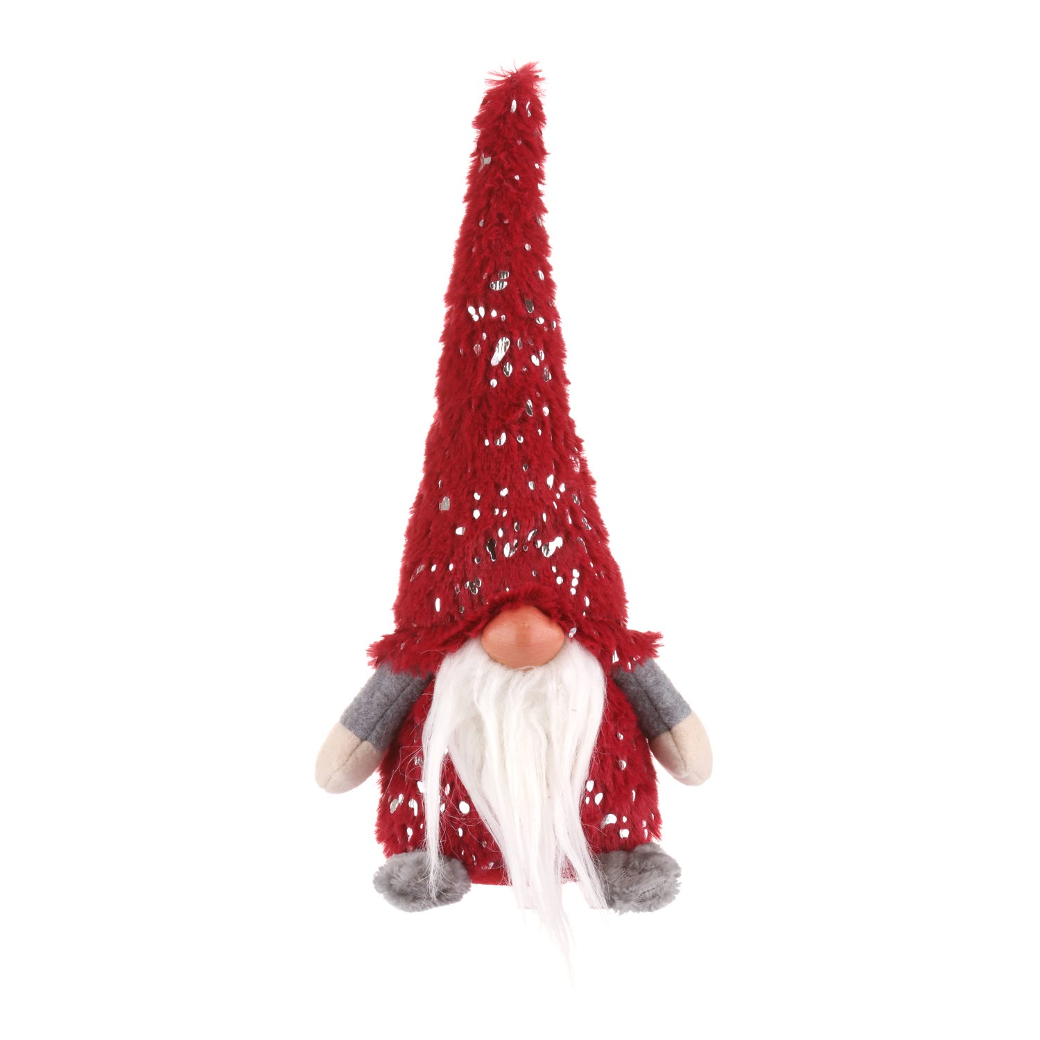 Gnomo natalizio fermaporta 26 cm, rosso