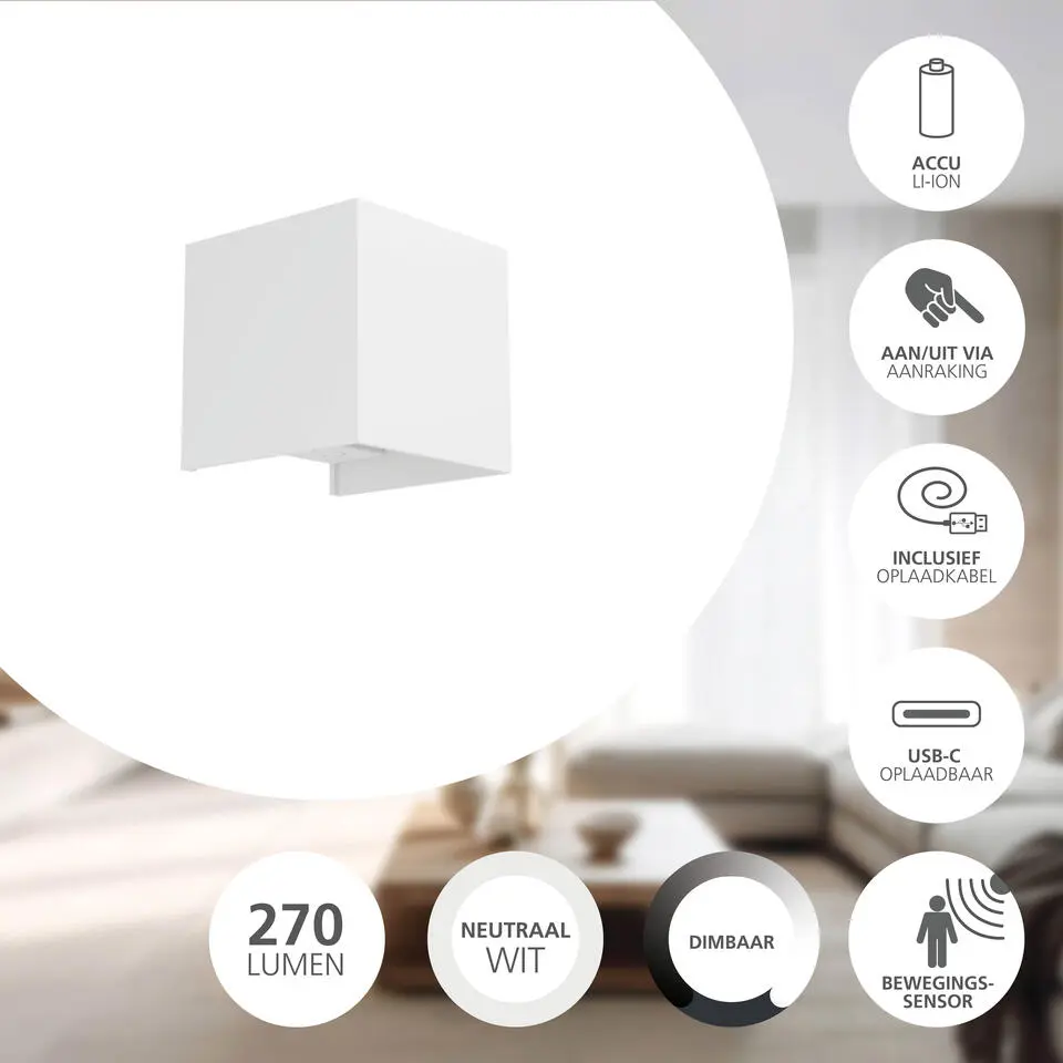 EGLO Rincine Wandlamp buiten - LED - Wit